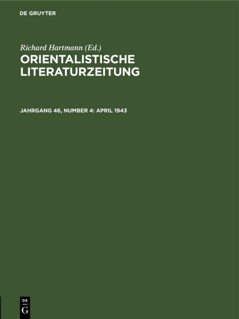 Cover image for book April 1943