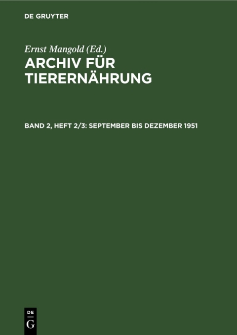 Cover image for book September bis Dezember 1951
