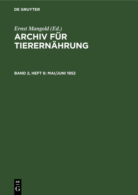 Cover image for book Mai/Juni 1952