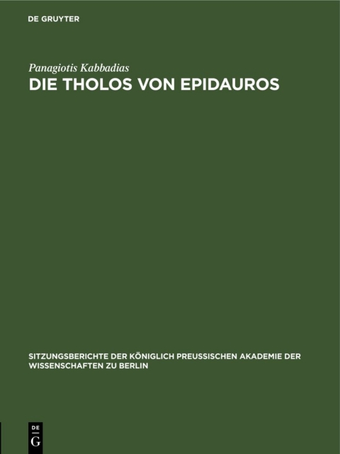 Cover image for book Die Tholos von Epidauros