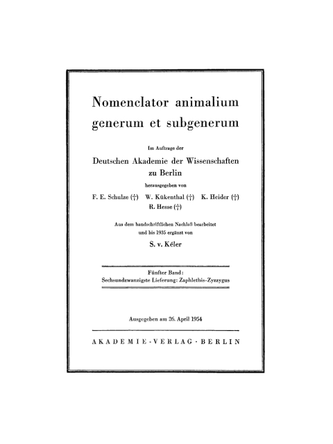 Cover image for book Zaphlethis – Zyzzygus