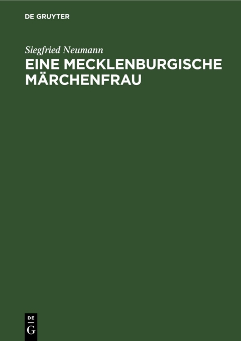 Cover image for book Eine Mecklenburgische Märchenfrau