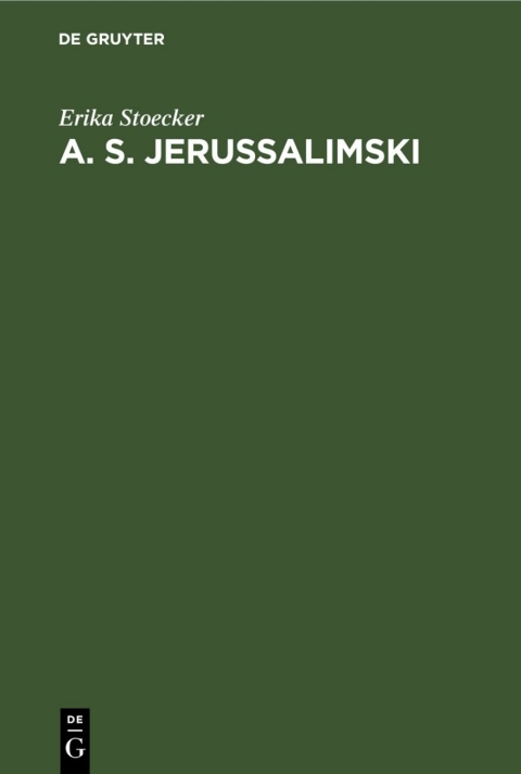 Cover image for book A. S. Jerussalimski