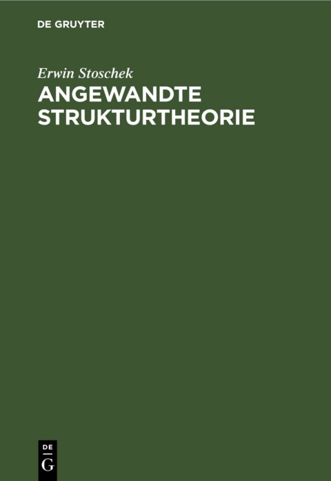 Cover image for book Angewandte Strukturtheorie