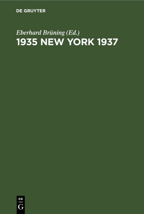 Cover image for book 1935 New York 1937