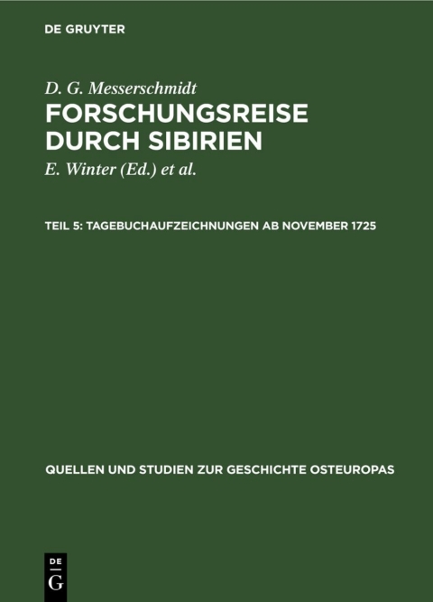Cover image for book Tagebuchaufzeichnungen ab November 1725