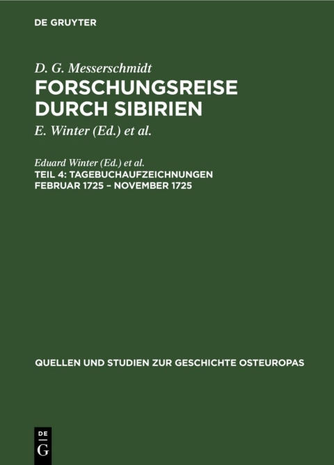 Cover image for book Tagebuchaufzeichnungen Februar 1725 – November 1725
