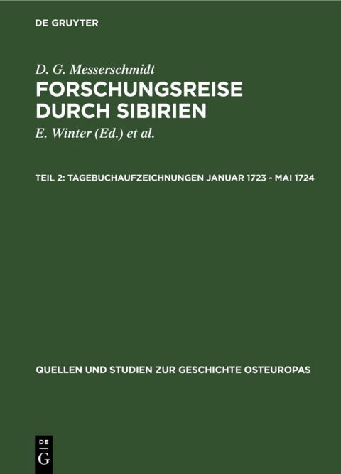 Cover image for book Tagebuchaufzeichnungen Januar 1723 - Mai 1724