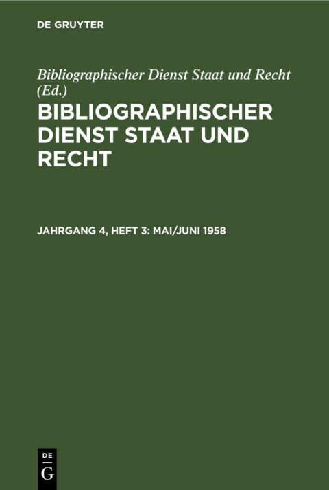 Cover image for book Mai/Juni 1958
