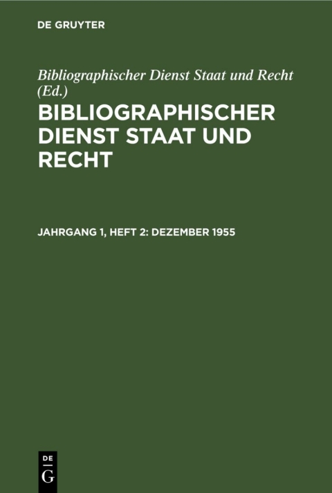 Cover image for book Dezember 1955