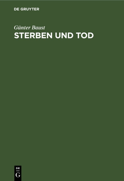 Cover image for book Sterben und Tod
