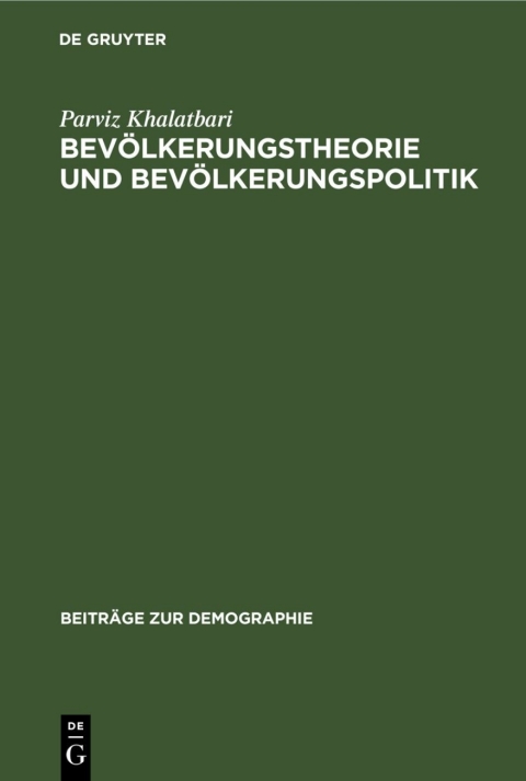 Cover image for book Bevölkerungstheorie und Bevölkerungspolitik