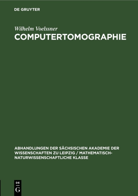 Cover image for book Computertomographie