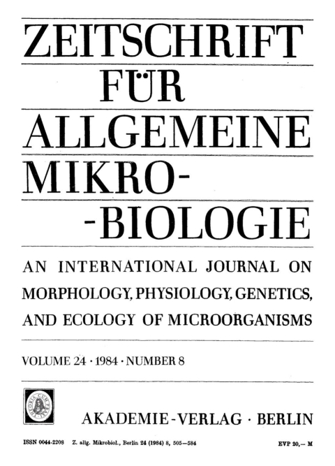 Cover image for book Zeitschrift für Allgemeine Mikrobiologie. Volume 24, Number 8