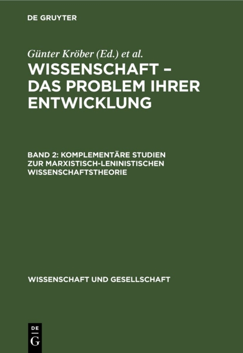 Cover image for book Komplementäre Studien zur marxistisch-leninistischen Wissenschaftstheorie