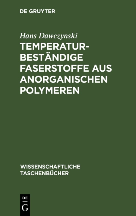 Cover image for book Temperaturbeständige Faserstoffe aus anorganischen Polymeren
