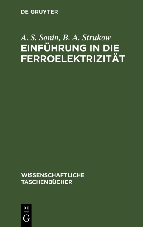 Cover image for book Einführung ın die Ferroelektrizität