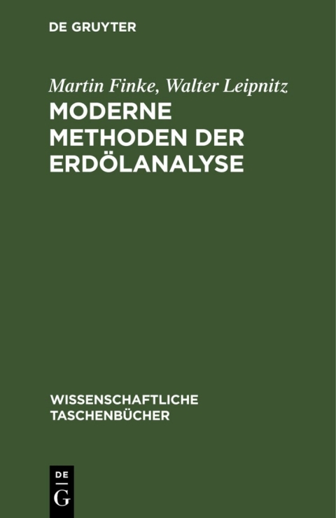 Cover image for book Moderne Methoden der Erdölanalyse