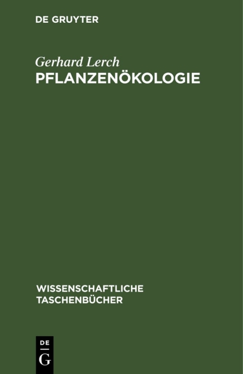 Cover image for book Pflanzenökologie