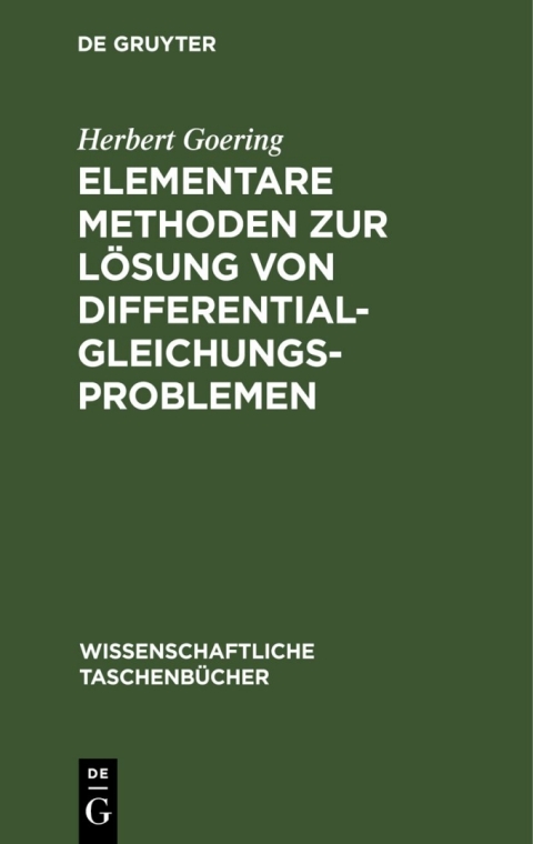 Cover image for book Elementare Methoden zur Lösung von Differentialgleichungsproblemen