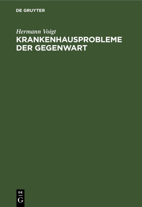 Cover image for book Krankenhausprobleme der Gegenwart