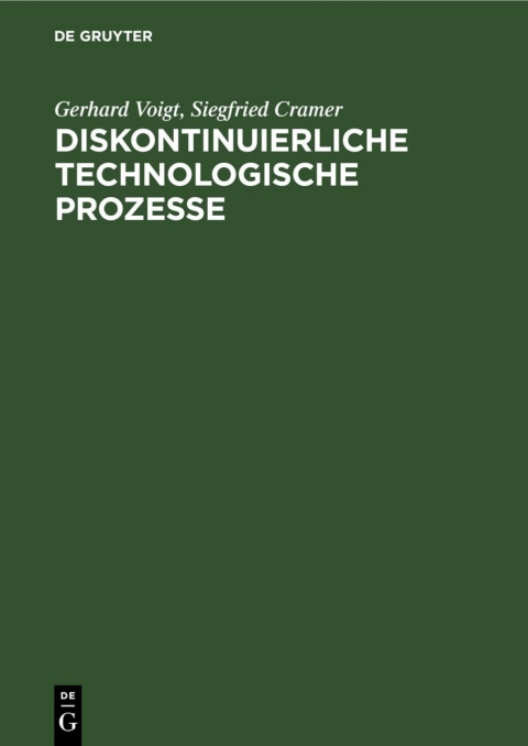 Cover image for book Diskontinuierliche technologische Prozesse