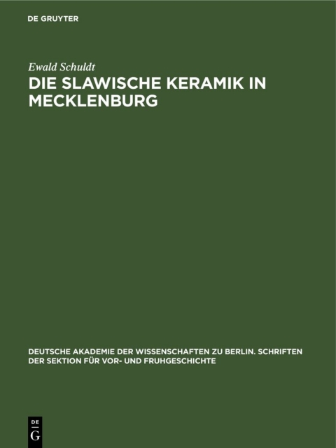 Cover image for book Die slawische Keramik in Mecklenburg
