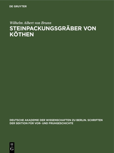 Cover image for book Steinpackungsgräber von Köthen