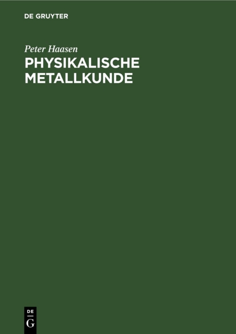 Cover image for book Physikalische Metallkunde