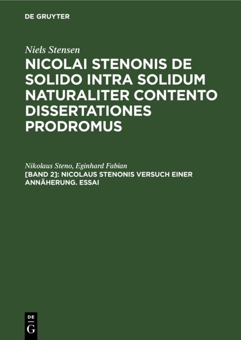 Cover image for book Nicolaus Stenonis Versuch einer Annäherung. Essai