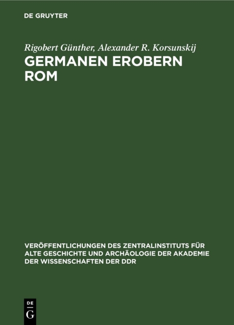 Cover image for book Germanen Erobern Rom