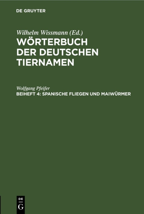 Cover image for book Spanische Fliegen und Maiwürmer