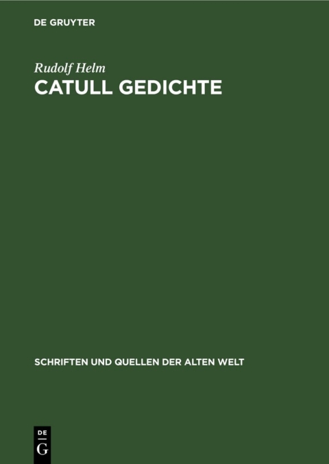 Cover image for book Catull Gedichte