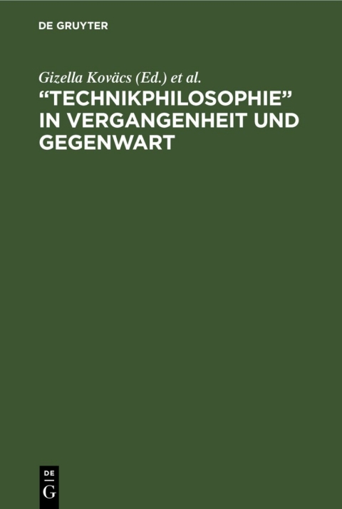 Cover image for book „Technikphilosophie“ in Vergangenheit und Gegenwart