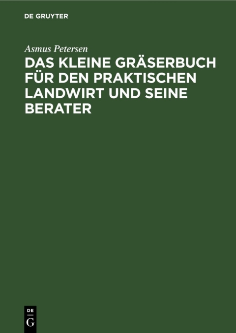 Cover image for book Das kleine Gräserbuch für den praktischen Landwirt und seine Berater