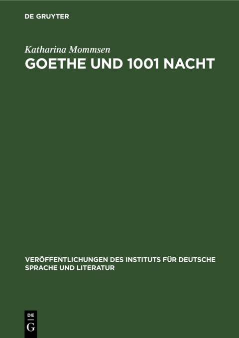 Cover image for book Goethe und 1001 Nacht