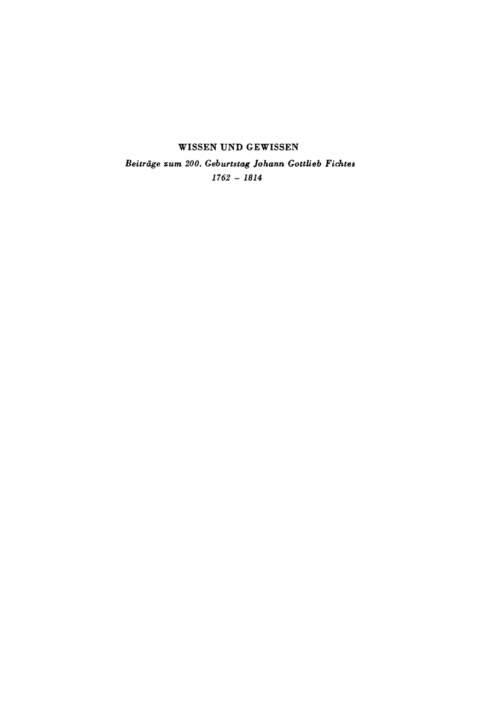Cover image for book Wissen und Gewissen