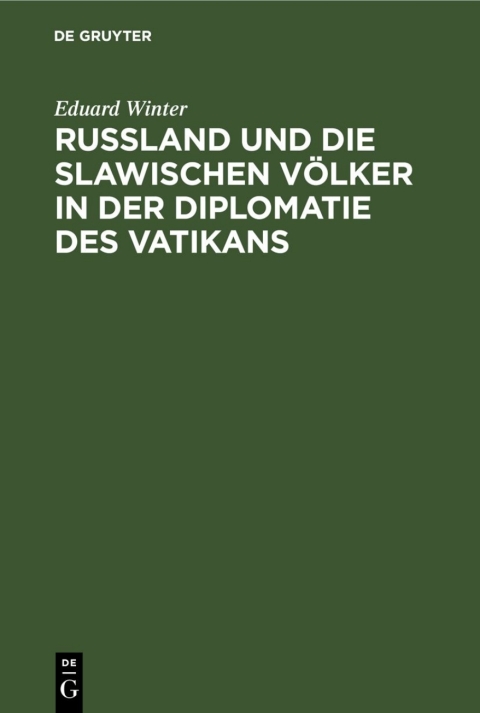 Cover image for book Rußland und die slawischen Völker in der Diplomatie des Vatikans
