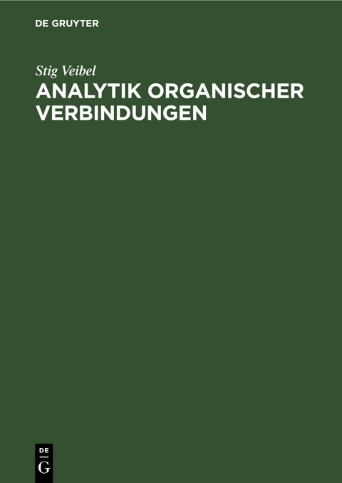 Cover image for book Analytik organischer Verbindungen