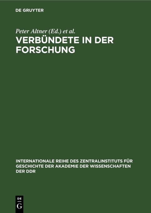 Cover image for book Verbündete in der Forschung