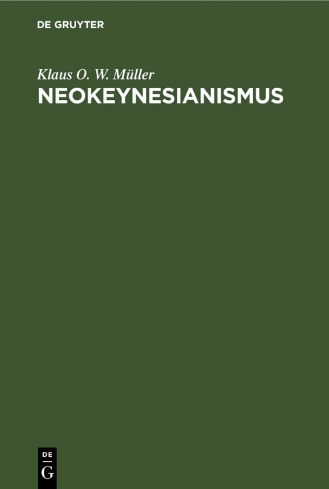 Cover image for book Neokeynesianismus