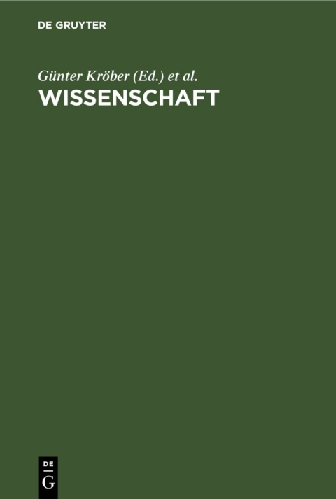 Cover image for book Wissenschaft