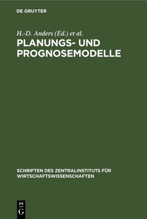 Cover image for book Planungs- und Prognosemodelle