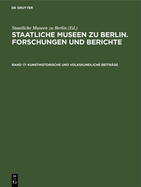 Cover image for book Kunsthistorische und volkskundliche Beiträge