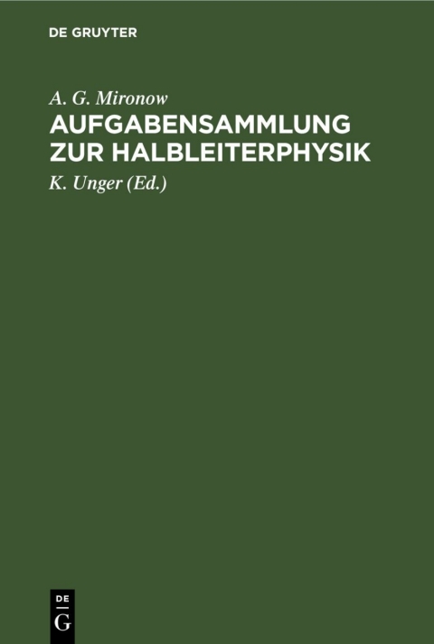 Cover image for book Aufgabensammlung zur Halbleiterphysik