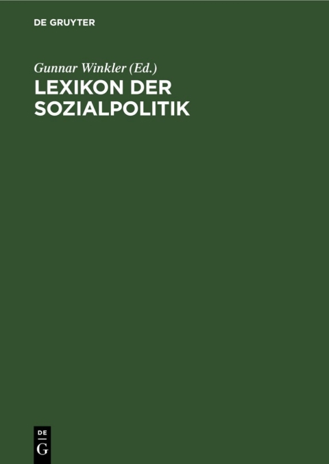 Cover image for book Lexikon der Sozialpolitik