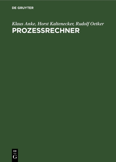Cover image for book Prozeßrechner