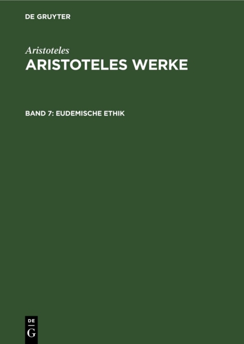 Cover image for book Eudemische Ethik
