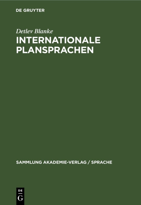 Cover image for book Internationale Plansprachen
