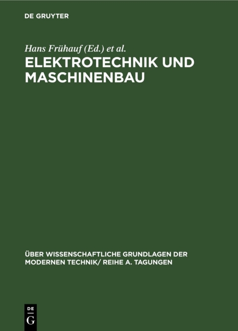 Cover image for book Elektrotechnik und Maschinenbau